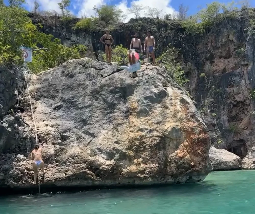 Cliff jumping